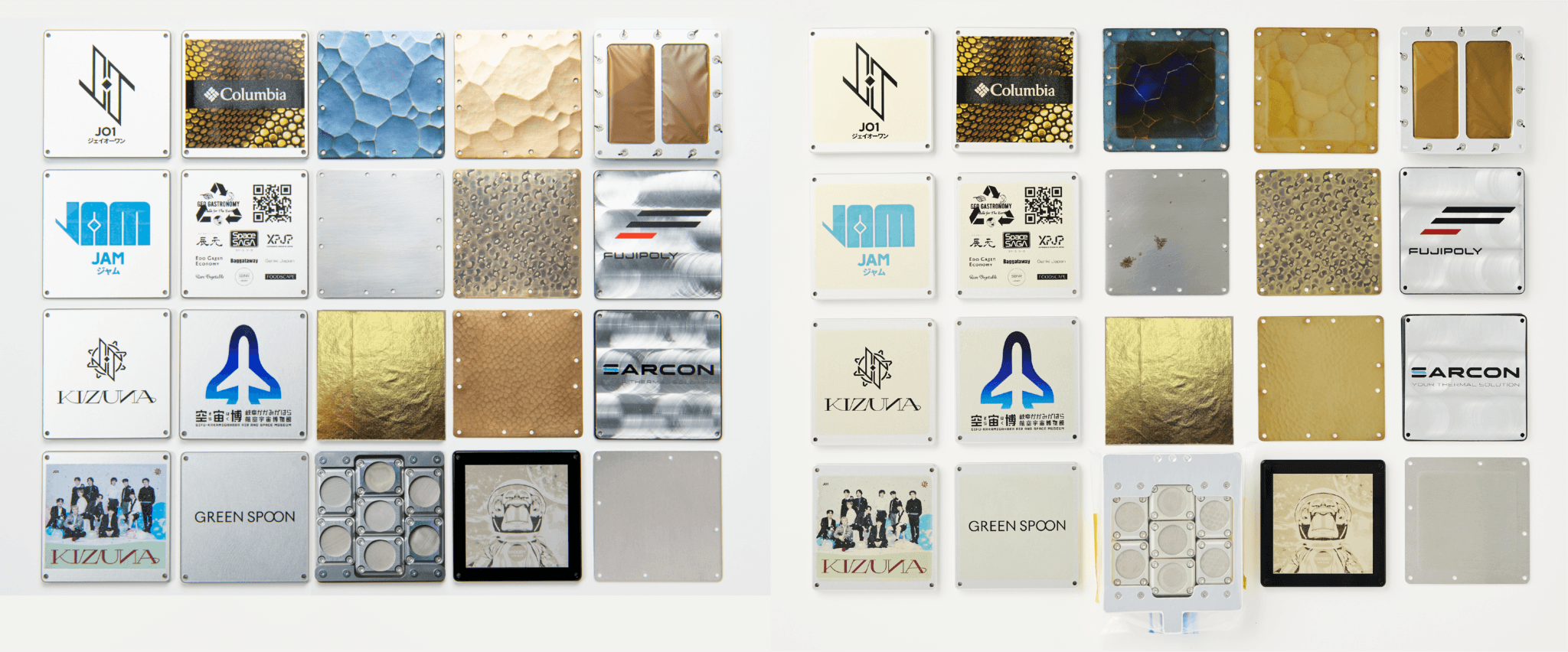 Second Round of Space Delivery Project “RETURN to EARTH” With Global Boys Group JO1 as Official Ambassadors Returns to EarthThe plate surfaces changed after exposure to cosmic and ultraviolet rays during approx. 3-month journey in space