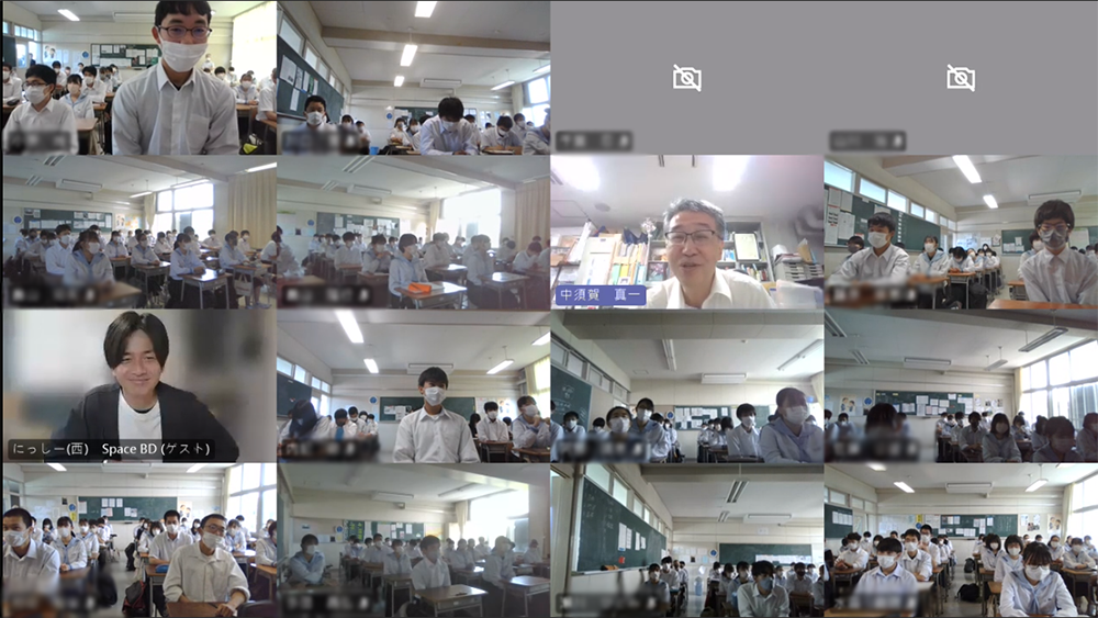 宇宙をテーマに岩手県花巻市を盛り上げることを目的とした「花巻スペースプロジェクト UP花巻」において、東京大学中須賀教授の「宇宙概論」とSpace BD社員がキャリアデザインについて講話する「キャリアプログラム」を花巻北高等学校で実施しました