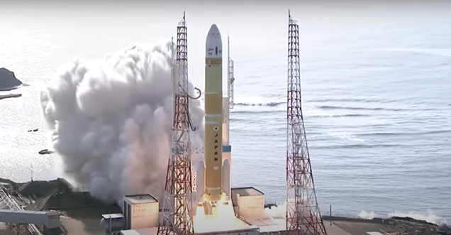 H3ロケット試験機2号機の発射の様子（JAXA公式Youtubeチャンネルより）