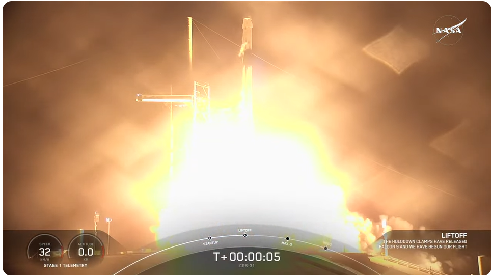 SpX-31打上げの様子（写真=NASA）